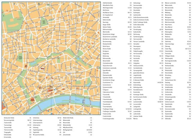 карта улиц Франкфурта